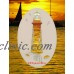 Lighthouse Static Cling Window Decal OVAL 21x33 Nautical Decor for Glass Doors   173106306123